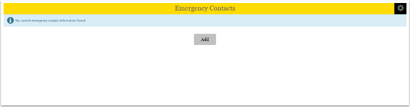 Emergency Contacts Add button