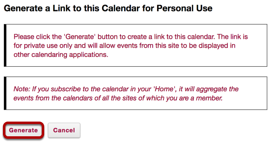 Click Generate.