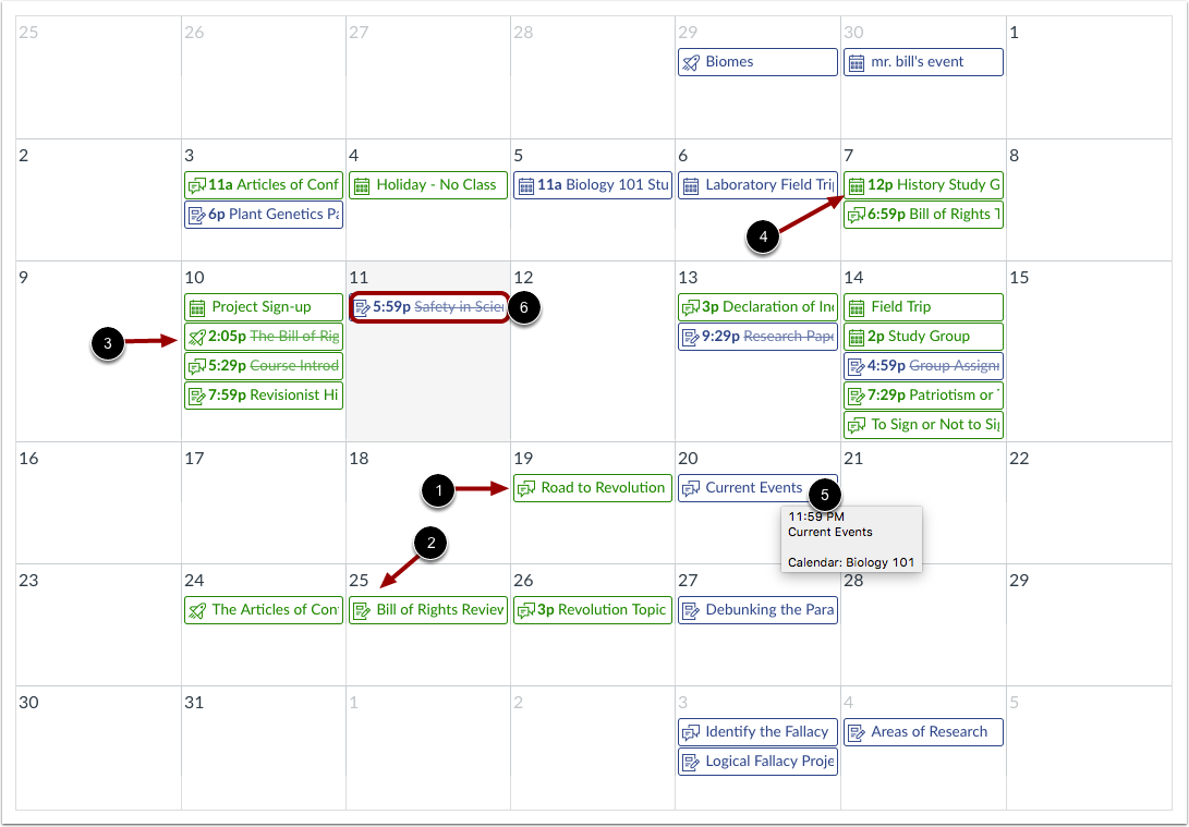 Hvordan bruker jeg Kalenderen som student?  Student guide  Canvas-guider (no)