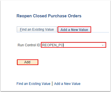 Enter Run Control ID Information