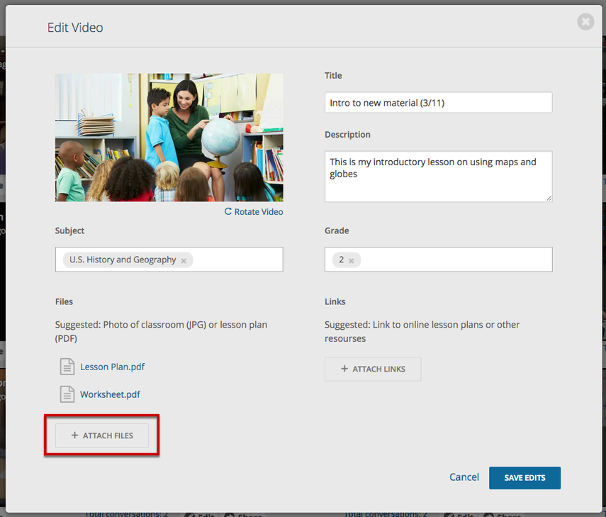 Click "Attach Files"