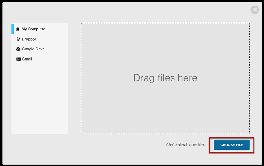 Or choose a file saved elsewhere on your computer