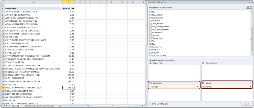 Produce a Monthly Taxes Payable Report (Excel)