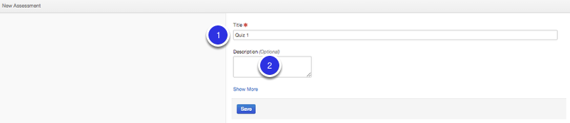 Enter Assessment Information