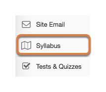 Accessing the Syllabus tool