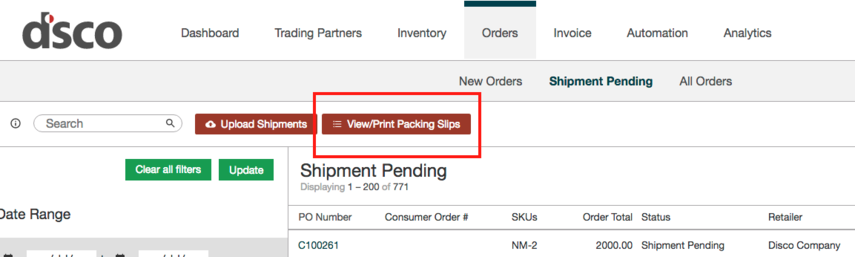 Exporting Packing Slips Dsco Support