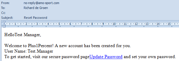 User Name and Password Generation