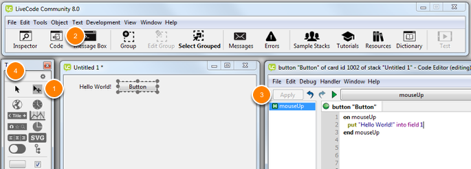 Scripting the button
