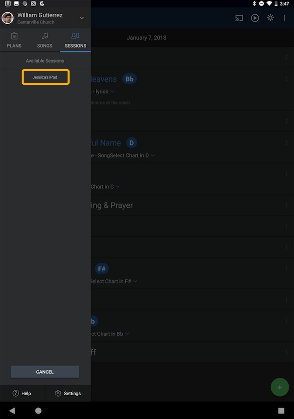 Connect to a Session
