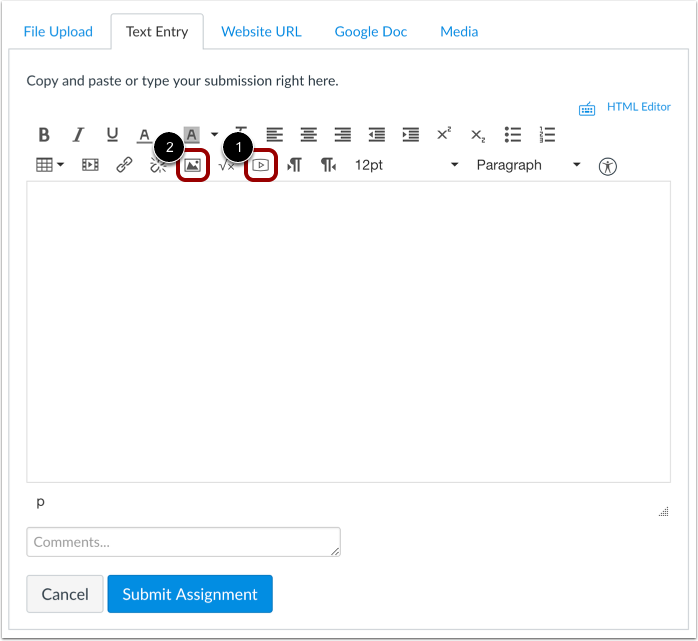 How do I submit a text entry assignment? | Canvas Community