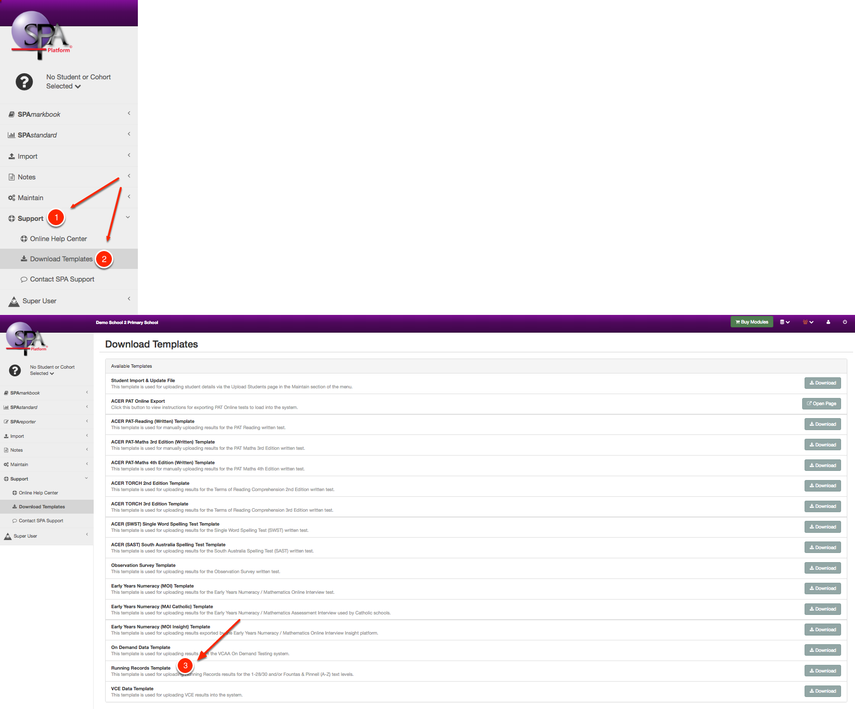 Step 1: Download the Running Records template.