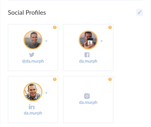 unverified social profiles
