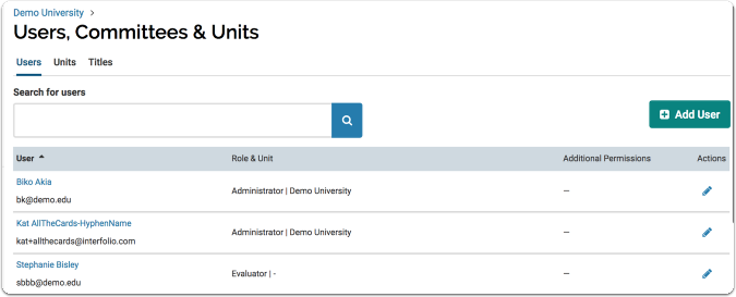 Your organizational hierarchy is created and edited from the Users & Units page