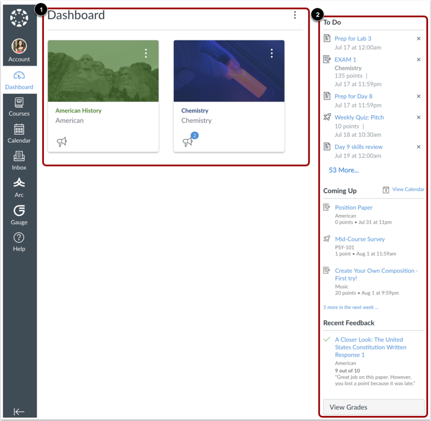 How do I use the Dashboard as a student? Canvas LMS Community
