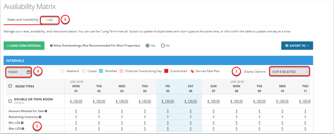 Availability Matrix Overview myfrontdesk