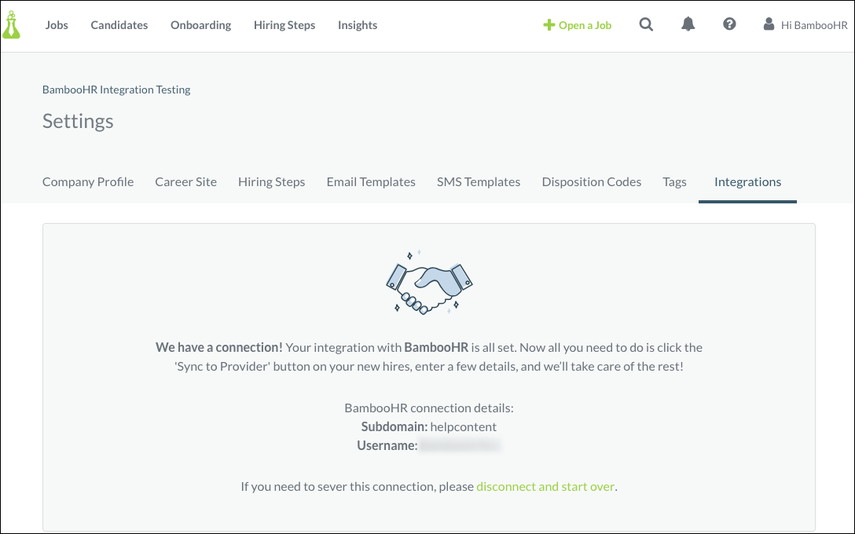 Hireology BambooHR Support