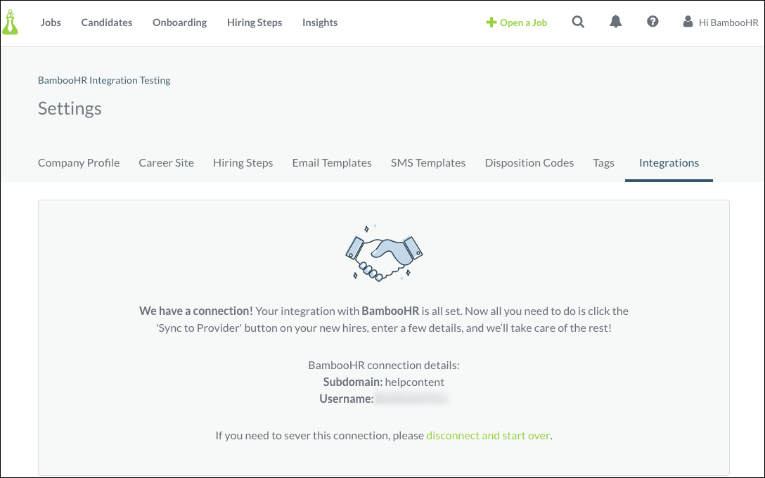 Hireology BambooHR Support