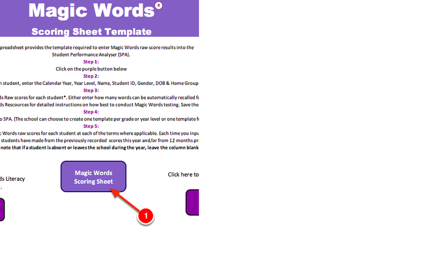 Step 4: Fill out all of the information in Column A-F
