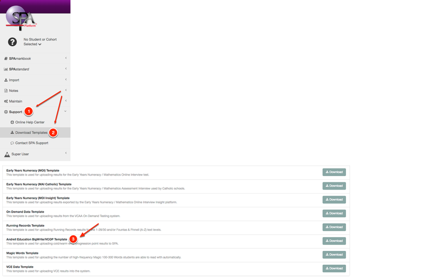 Step 1: Download the Running Records template.