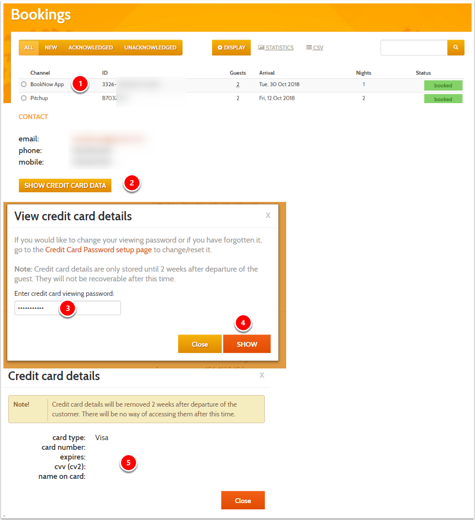 Security Controls for Credit Card Passwords and 2 Factor Authentication