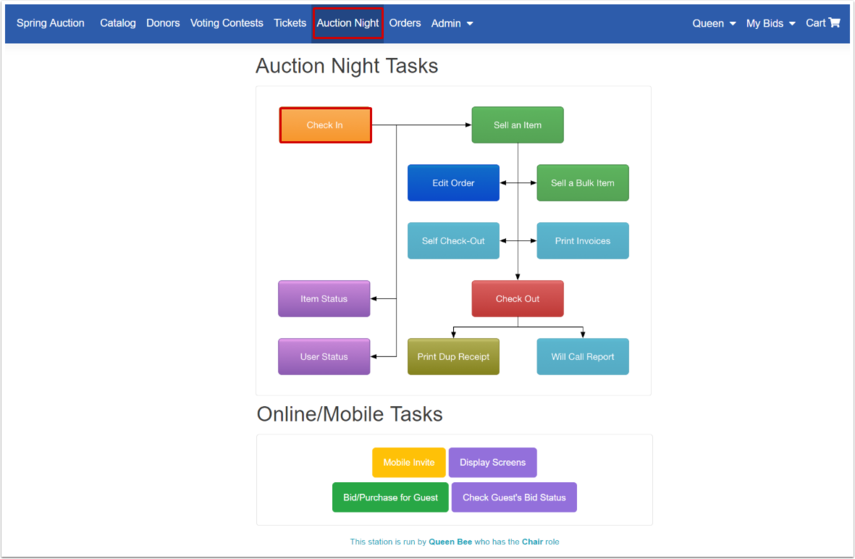 Checking In A Guest With Pre assigned Bid Numbers Video Auction