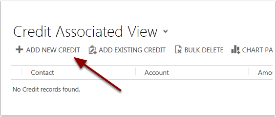 Open a Credit Record or Create a New One