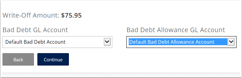 If you select Manual select the Bad Debt GL Account and Bad Debt Allowance Gl Account. 