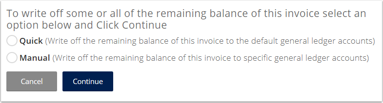 Select Quick or Manual 
