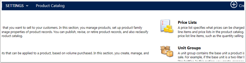 Navigate to Settings > Product Catalog > Price Lists 
