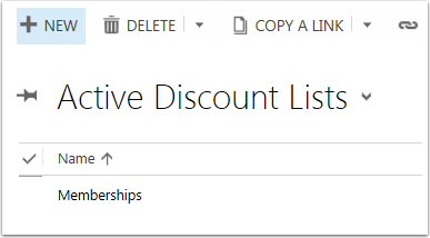 Select an existing Discount List or Create a New one. 