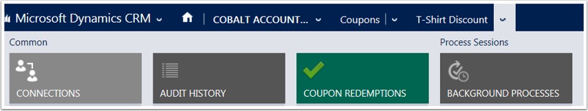 Open the Coupon and use the menu tiles to navigate to Coupon Redemptions