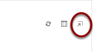 A chart can be enlarged by clicking the “enlarge the chart” option in the dashboard menu in the upper right corner of the chart. 
