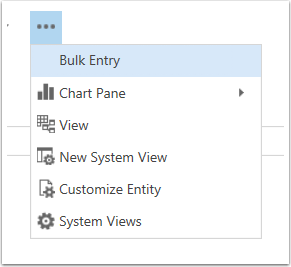 Select Bulk entry from the More Options Drop down 