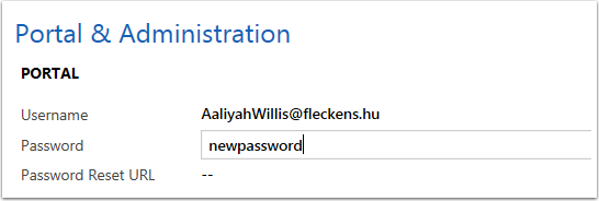 If you need to update a customer's password you can do so in CRM by typing the new password into the field. 