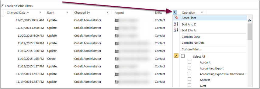 Then click the drop down arrows beside the filter type you want to narrow down.