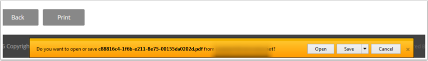 Click Open on the PDF link that appears