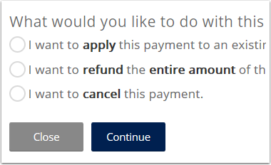 Select the cancellation option in the wizard. 