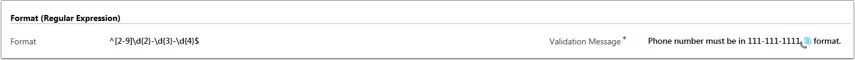 Phone number is a common Single Line of Text question with a format regular expression
