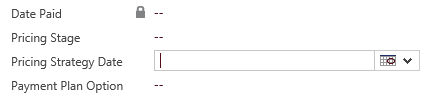 SOLUTION 3: THE DUES ITEM IS MISSING A PRICING STRATEGY DATE