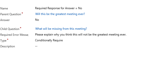 Fill in the Question Logic Form 