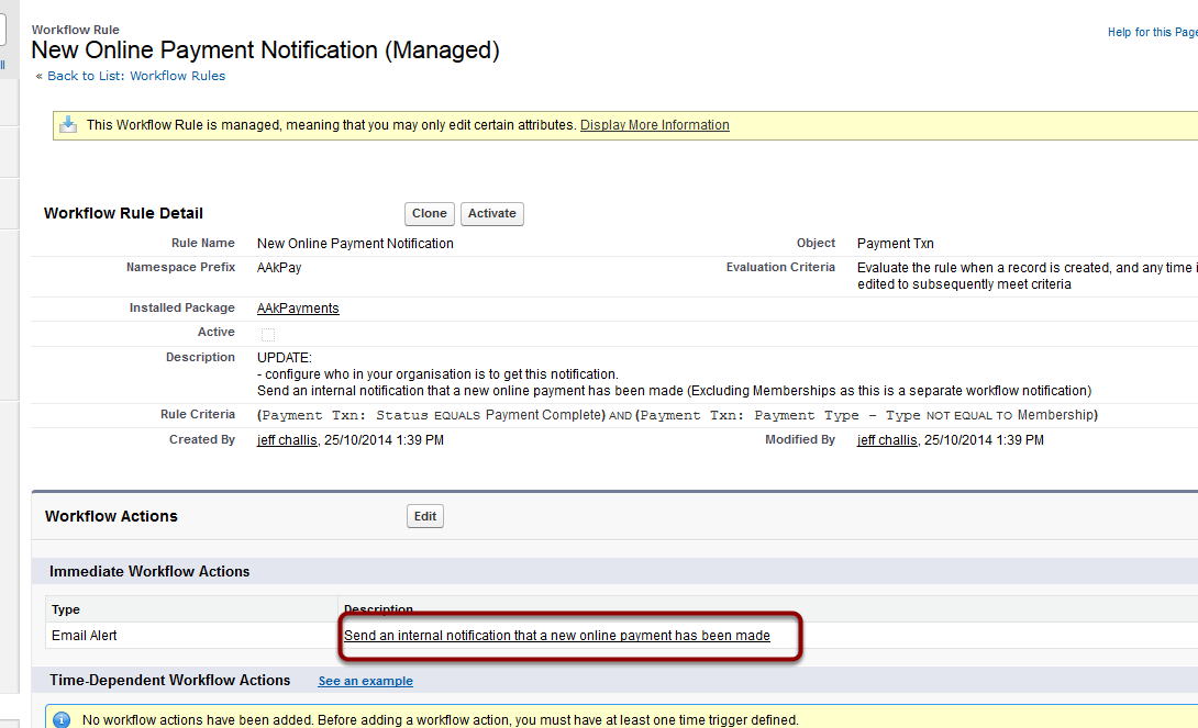 How to activate New Online Payment Notification Payments2Us