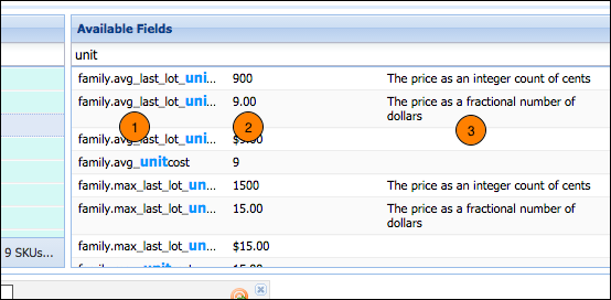 Available Fields pane
