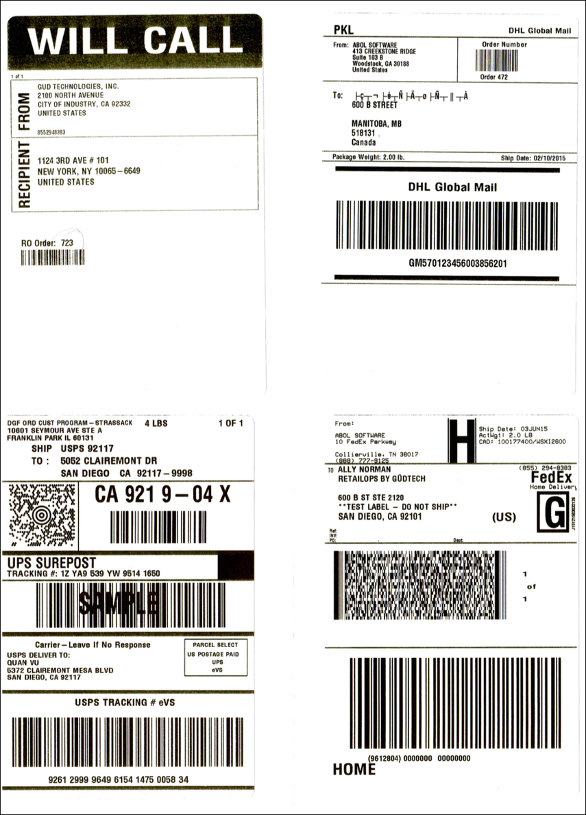 Shipping Labels