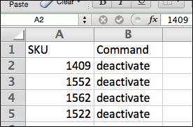 Required Data in Import file