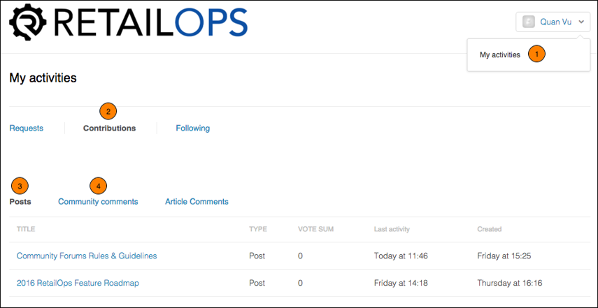 View Your Posts and Comments