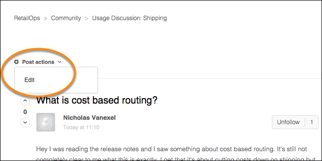 Edit Existing Forum Posts