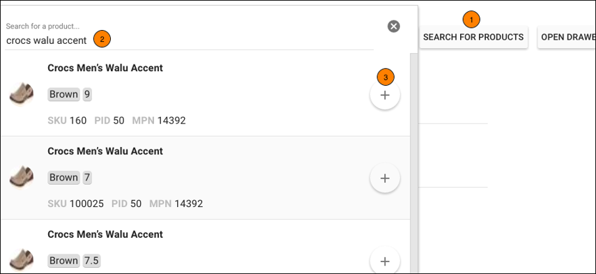 Add Items by Searching Through Inventory