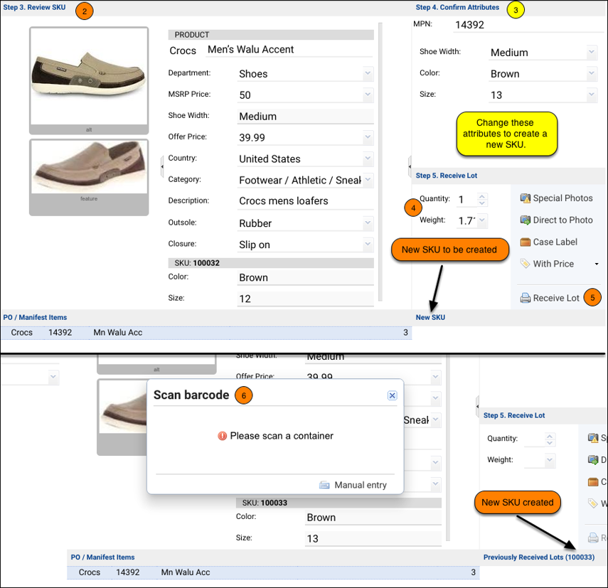 Receive on New SKUs on Existing Product Families