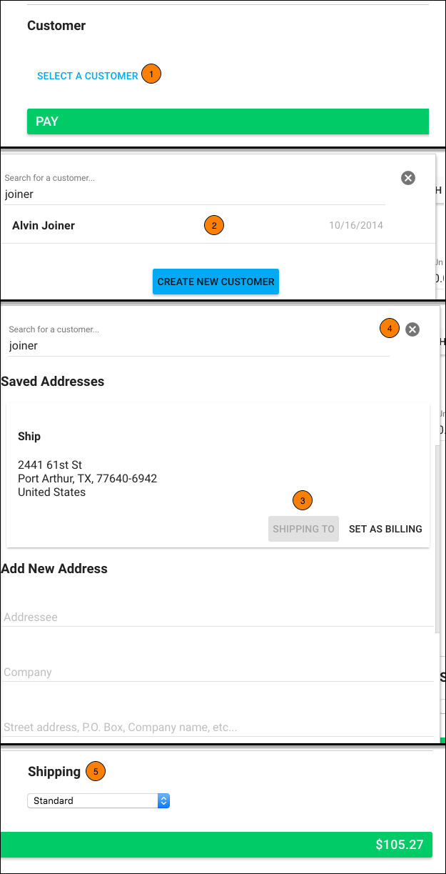Add the Customer and Shipping Address