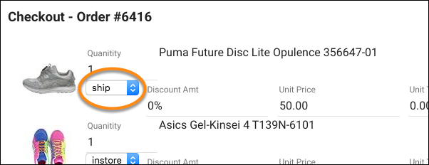 Toggle the Item to Ship